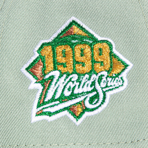 New Era 9Forty A-Frame New York Yankees 1999 World Series Patch Snapback Hat - Mint, Olive