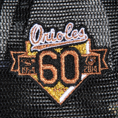 New Era 9Forty A-Frame Baltimore Orioles 60th Anniversary Patch Snapback Hat - RealTree