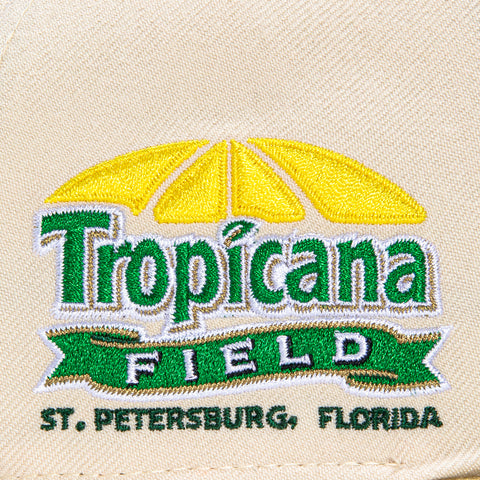 47 Brand Lemonade Sureshot Captain Tampa Bay Rays Tropicana Field Patch Snapback Word Hat - Stone, Tan