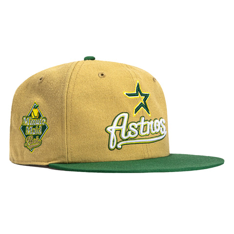 47 Brand Lemonade Sureshot Captain Houston Astros Minute Maid Park Patch Snapback Word Hat - Tan, Green