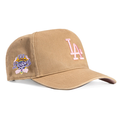 47 Brand Sandstorm Los Angeles Dodgers 100th Anniversary Patch Hitch Snapback Hat - Khaki