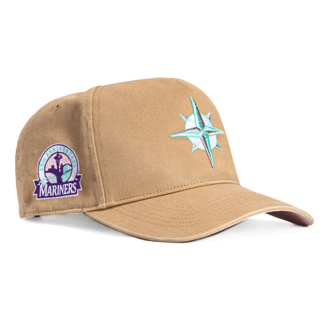 47 Brand Sandstorm Seattle Mariners 30th Anniversary Patch Hitch Snapback Hat - Khaki