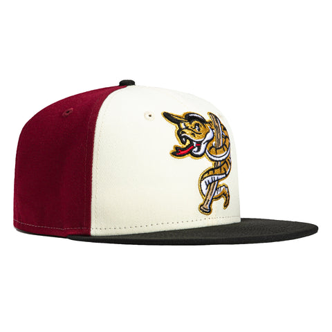New Era 59Fifty Wisconsin Timber Rattlers Faux Rail Hat - White, Cardinal, Black