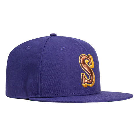 New Era 59Fifty Seattle Mariners Hat - Purple, Metallic Copper, Metallic Gold