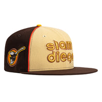 New Era 59Fifty San Diego Padres Logo Patch Slam Diego Rail Hat - Tan, Brown