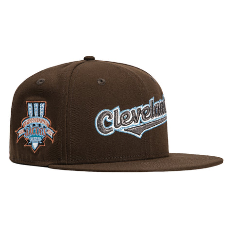 New Era 59Fifty Cleveland Guardians 10th Anniversary Stadium Patch Word Hat - Brown