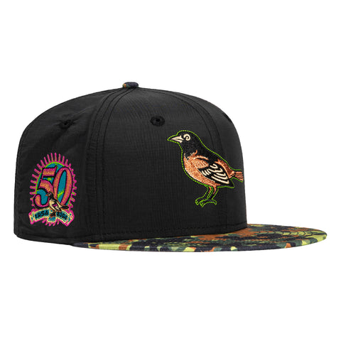 New Era 59Fifty Outdoors Baltimore Orioles 50th Anniversary Patch Hat - Black, Camo