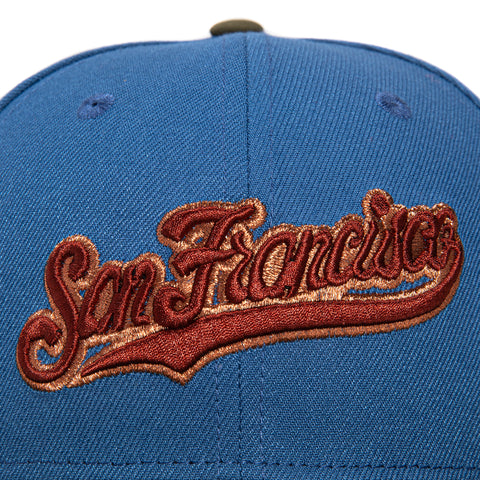 New Era 59Fifty Outdoors San Francisco Giants 1989 World Series Patch Script Hat - Indigo, Olive