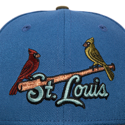 New Era 59Fifty Outdoors St. Louis Cardinals Final Season Patch Word Hat - Indigo, Olive