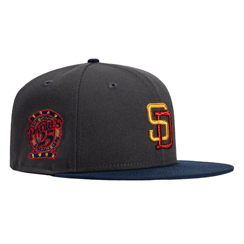 New Era 59Fifty San Diego Padres 25th Anniversary Patch Hat - Graphite, Navy