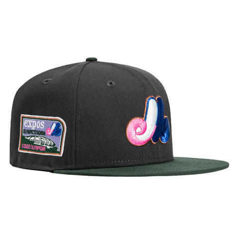 New Era 59Fifty Montreal Expos Stadium Patch Hat - Graphite, Green