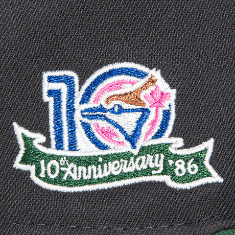 New Era 59Fifty Toronto Blue Jays 10th Anniversary Patch Hat - Graphite, Green