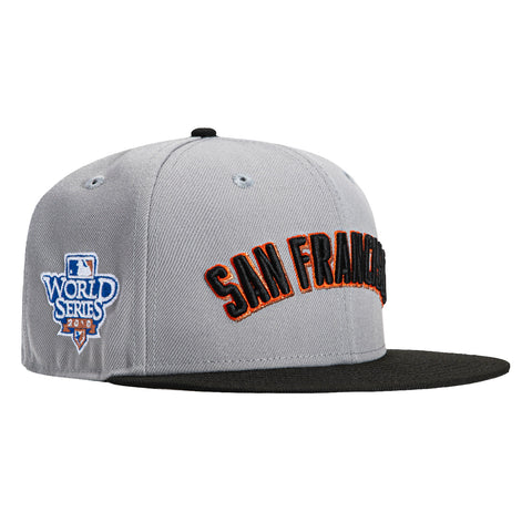 New Era 59Fifty San Francisco Giants 2010 World Series Patch Word Hat - Grey, Black
