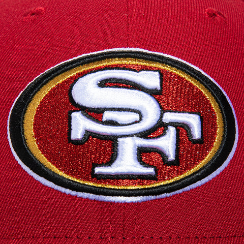 New Era 59Fifty San Francisco 49ers 60th Anniversary Patch Hat - Cardinal, Black