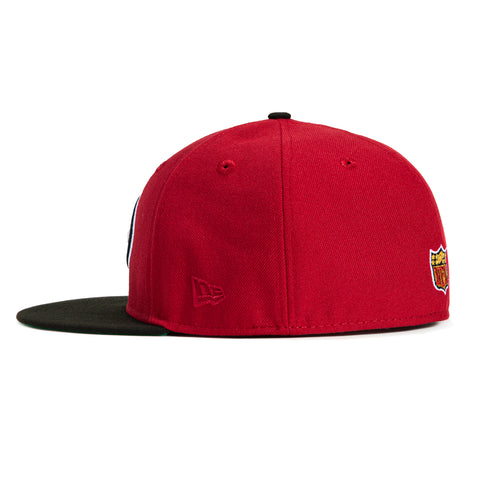 New Era 59Fifty San Francisco 49ers 60th Anniversary Patch Hat - Cardinal, Black