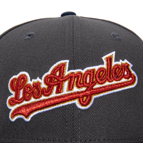 New Era 59Fifty Los Angeles Dodgers 50th Anniversary Stadium Patch Word Hat - Graphite, Navy