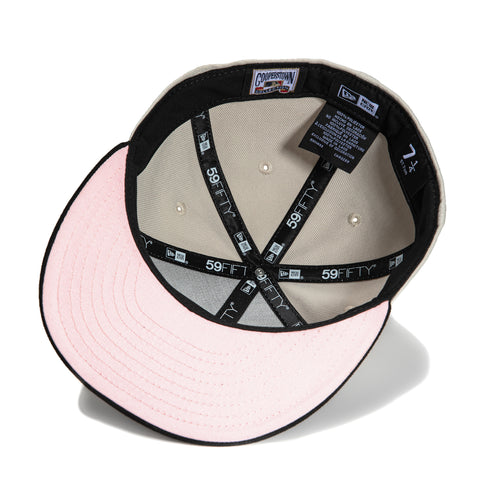 New Era 59Fifty Chicago White Sox Comiskey Park Patch Pink UV Hat - Stone, Black