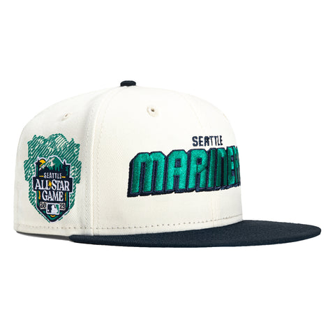 New Era 59Fifty Shadow Draft Seattle Mariners 2023 All Star Game Patch Hat - White, Navy