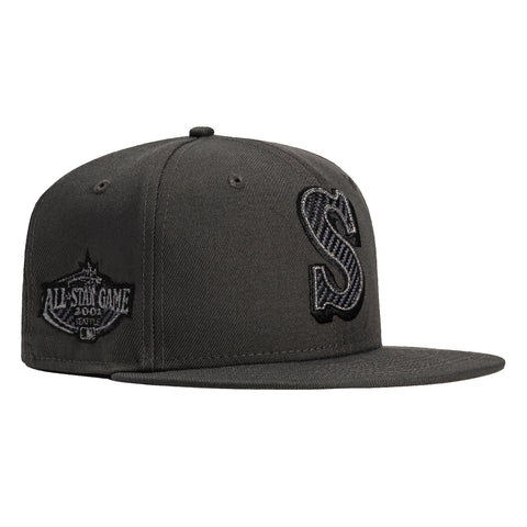 New Era 59Fifty Carbon Seattle Mariners 2001 All Star Game Patch Hat - Graphite