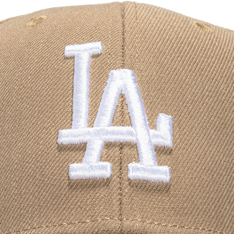 47 Brand Los Angeles Dodgers MVP Adjustable Velcro Hat - Khaki, White