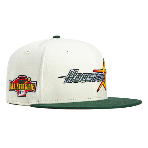 New Era 59Fifty Crawfish Houston Astros 2004 All Star Game Patch Hat - White, Green, Red
