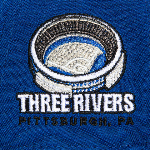 New Era 59Fifty Pittsburgh Pirates Thee Rivers Stadium Patch Word Hat - Royal, Black