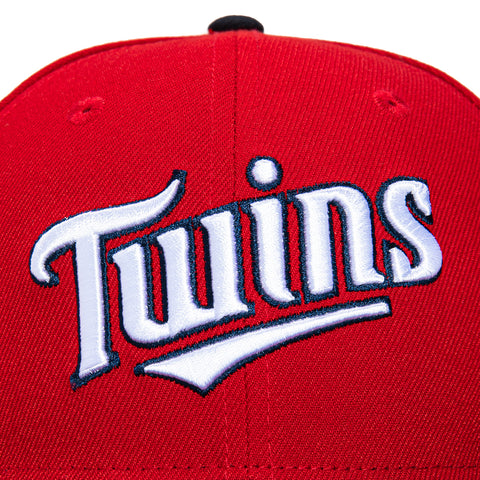 New Era 59Fifty Minnesota Twins Jackie Robinson 50th Anniversary Patch Word Hat - Red, Navy