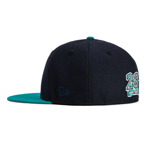 New Era 59Fifty Seattle Mariners Jackie Robinson 50th Anniversary Patch Hat - Navy, Teal