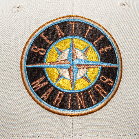 New Era 59Fifty Seattle Mariners 2023 All Star Game Patch Logo Hat - Stone, Brown, Light Blue, Metallic Copper