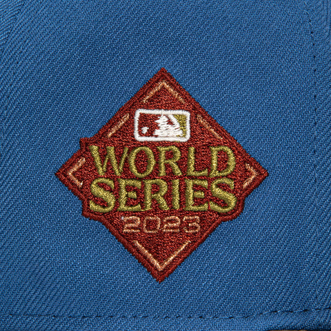 New Era 59Fifty Outdoors Texas Rangers 2023 World Series Patch Hat - Indigo, Olive