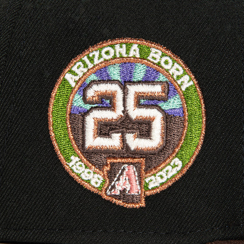 New Era 59Fifty Arizona Diamondbacks 25th Anniversary Patch Word Hat - Black, Brown