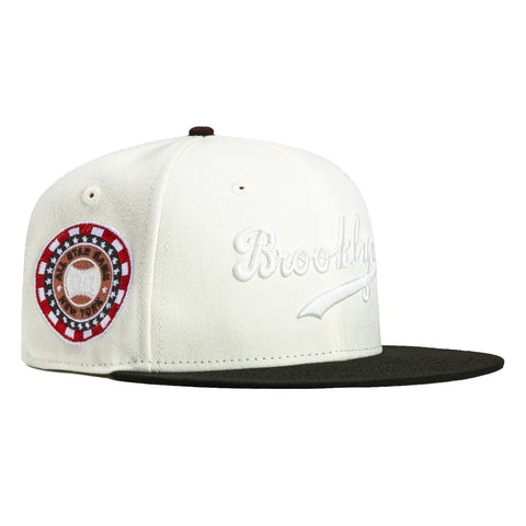 New Era 59Fifty Brooklyn Dodgers 1942 All Star Game Patch Script Hat - White, Black