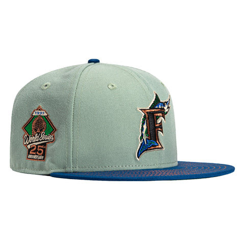 New Era 59Fifty Miami Marlins 25th Anniversary Champions Patch Hat - Everest Green, Royal