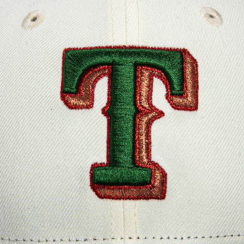 New Era 59Fifty Texas Rangers 1995 All Star Game Patch Hat - White, Navy, Metallic Copper, Green
