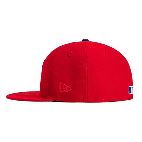 New Era 59Fifty Texas Rangers Jackie Robinson 50th Anniversary Patch Hat - Red
