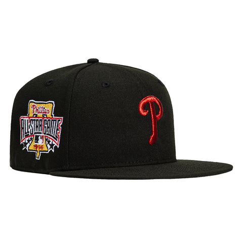New Era 59Fifty Candy Apple Philadelphia Phillies 1996 All Star Game Patch Hat - Black, Red