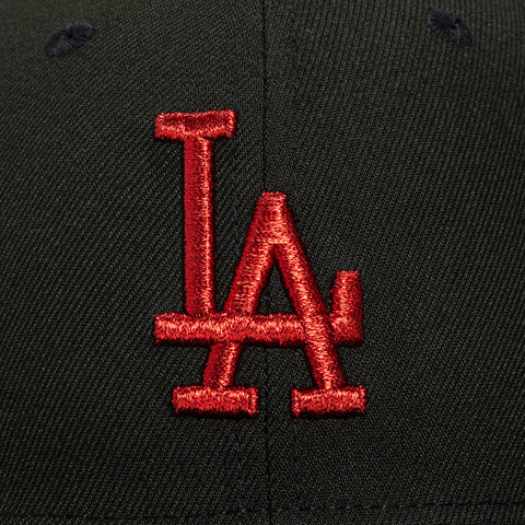 New Era 59Fifty Candy Apple Los Angeles Dodgers 50th Anniversary Stadium Patch Hat - Black, Red