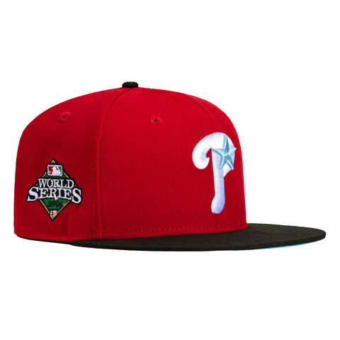 New Era 59Fifty Philadelphia Phillies 2008 World Series Patch Alternate Preme Hat - Red, Black
