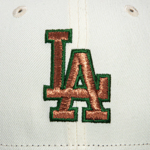 New Era 59Fifty Los Angeles Dodgers 50th Anniversary Stadium Patch Hat - White, Navy, Metallic Copper, Green
