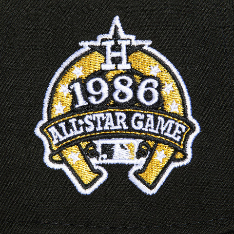 New Era 9Forty A-Frame Houston Astros 1986 All Star Game Patch Snapback Hat - Black