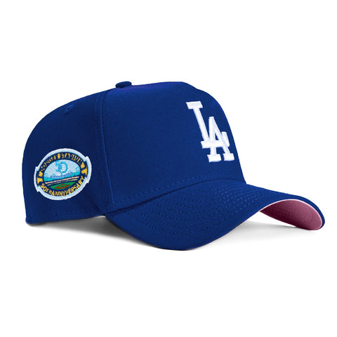 New Era 9Forty A-Frame Los Angeles Dodgers 50th Anniversary Stadium Patch Snapback Hat - Royal New Era