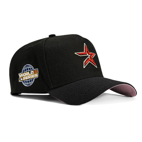 New Era 9Forty A-Frame Houston Astros 2005 World Series Patch Snapback Hat - Black