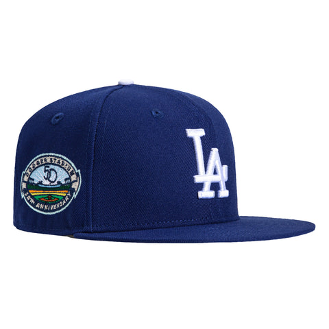 New Era Youth 9Fifty Los Angeles Dodgers 50th Anniversary Stadium Patch Snapback Hat - Royal