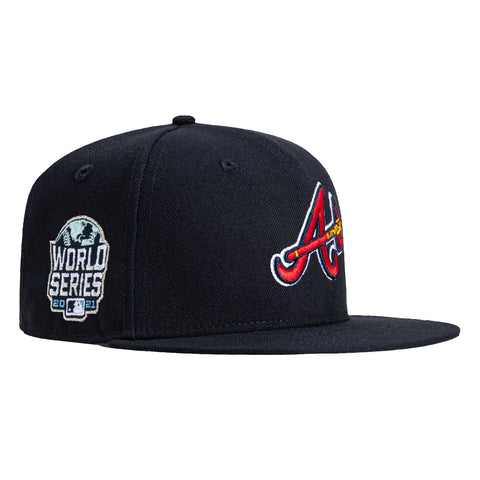 New Era Youth 9Fifty Atlanta Braves 2021 World Series Patch Snapback Hat - Navy