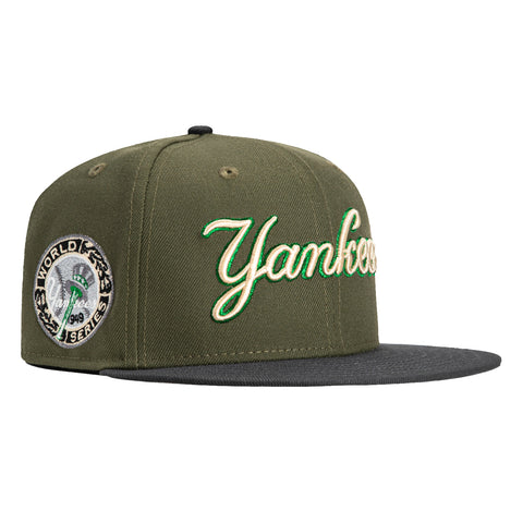 New Era 59Fifty Only Hope New York Yankees 1949 World Series Patch Script Hat - Olive, Graphite