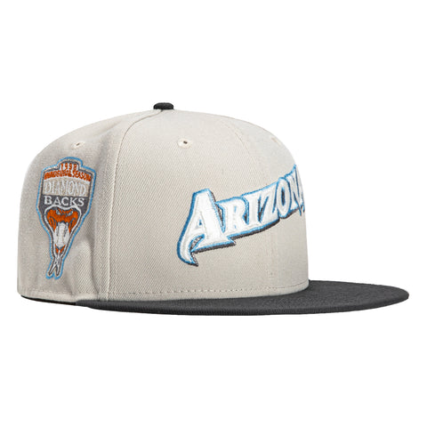 New Era 59Fifty Only Hope Arizona Diamondbacks Inaugural Patch Word Hat - Stone, Graphite
