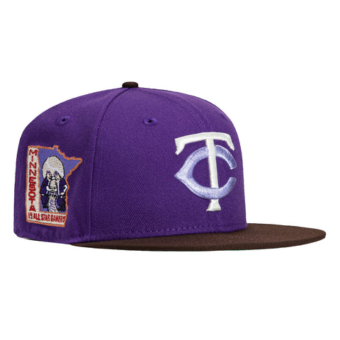 New Era 59Fifty Minnesota Twins 1965 All Star Game Patch Hat - Purple, Brown
