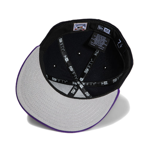 New Era 59Fifty Milwaukee Brewers County Stadium Patch Word Hat - Navy, Purple