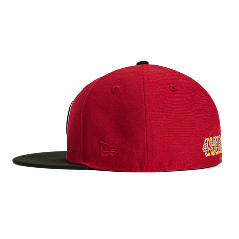 New Era 59Fifty San Francisco 49ers 1996 Draft Patch Hat - Cardinal, Black