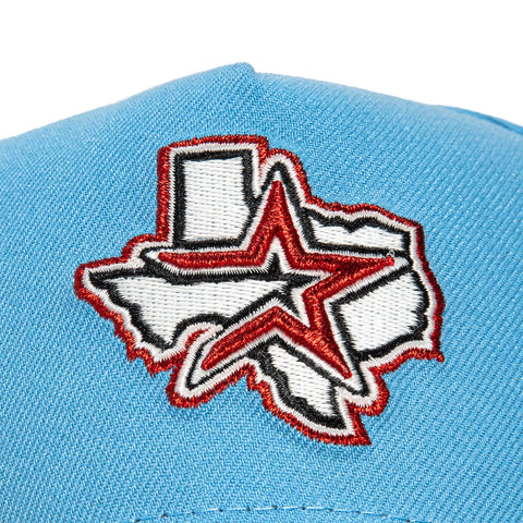 New Era 9Forty A-Frame Houston Astros Minute Made Park Patch Alternate Snapback Hat - Light Blue, Black